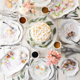 Juliska - Berry & Thread Floral Sketch Dessert/Salad Plate Assorted Set/4 - Multi