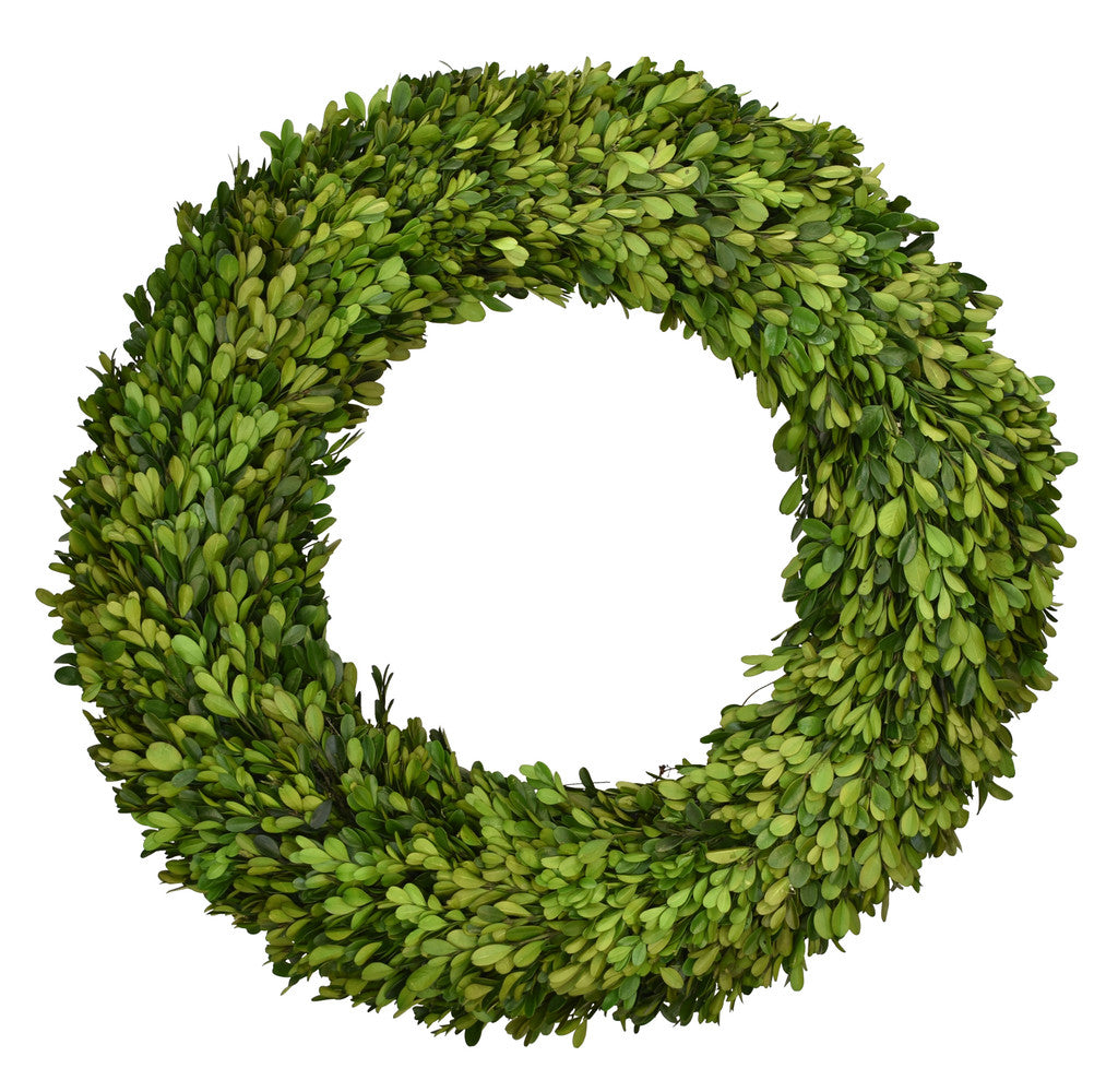 Real Preserved Boxwood Wreath 20 inches