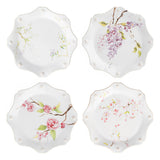 Juliska - Berry & Thread Floral Sketch Dessert/Salad Plate Assorted Set/4 - Multi