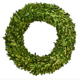 Real Preserved Boxwood Wreath Country Manor Circle - 14"