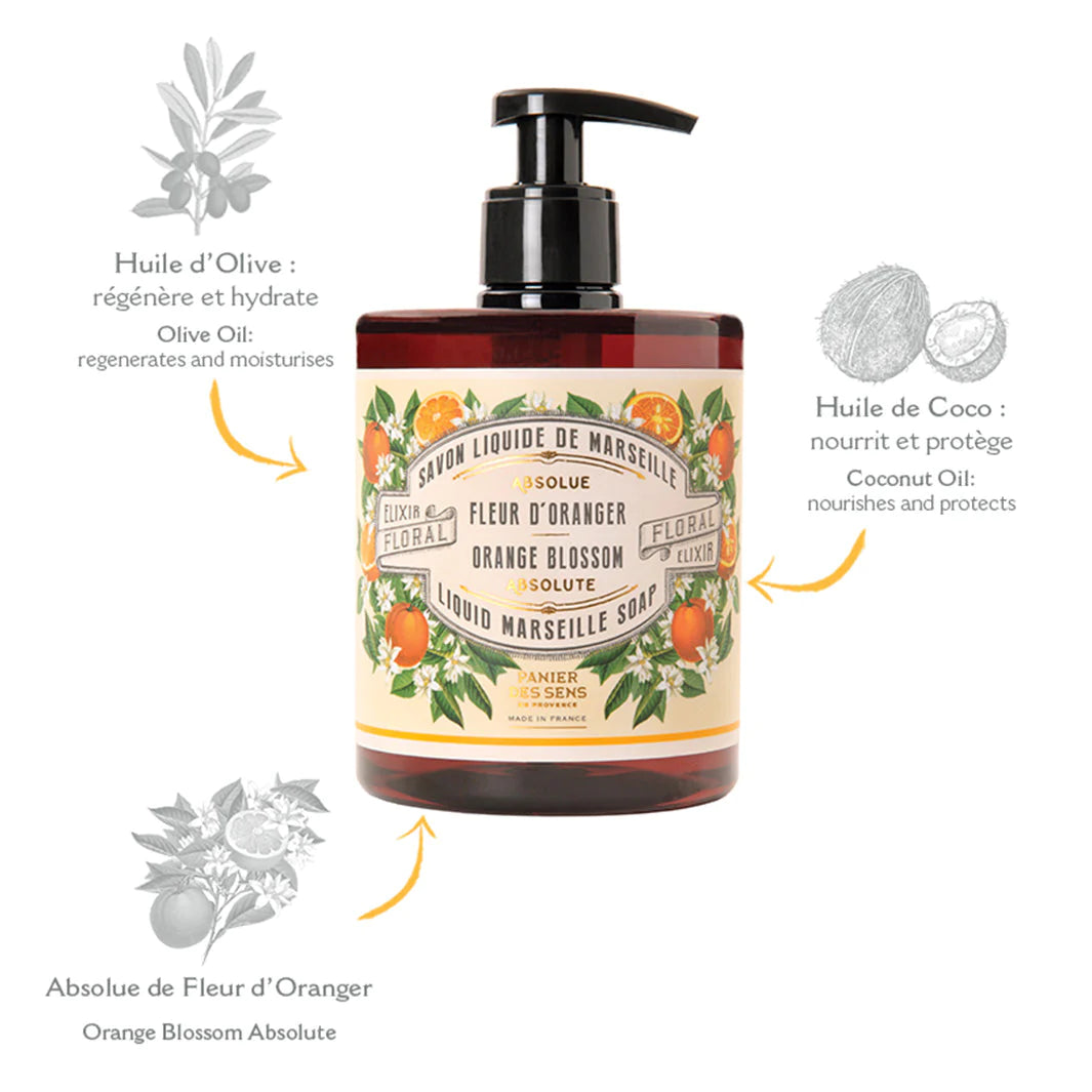 Liquid Marseille Soap - Orange Blossom savon liquide de Marseille