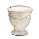 Urn Candle - French Signature Ivory Cream Crackle - Peeled Sugarcane, Large