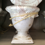 Urn Candle - Tuscan Signature Ivory Cream Crackle - Crepe Myrtle, Large