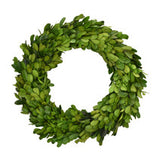 Real Preserved Boxwood Mini Candle Ring Wreath - 8"