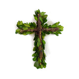 Real Preserved Boxwood Wreath Cross - 8x6"
