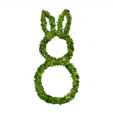 Real Preserved Boxwood Easter Bunny Rabbit Wreath - 27"