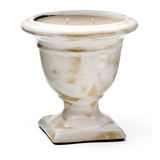Urn Candle - Tuscan Signature Ivory Cream Crackle - Orange Vanilla, Large