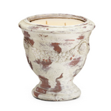 Urn Candle - French Signature Distressed Terra Cotta - Lavendar Lime, Large