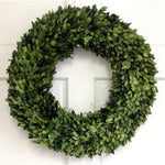 Real Preserved Boxwood Wreath 20"